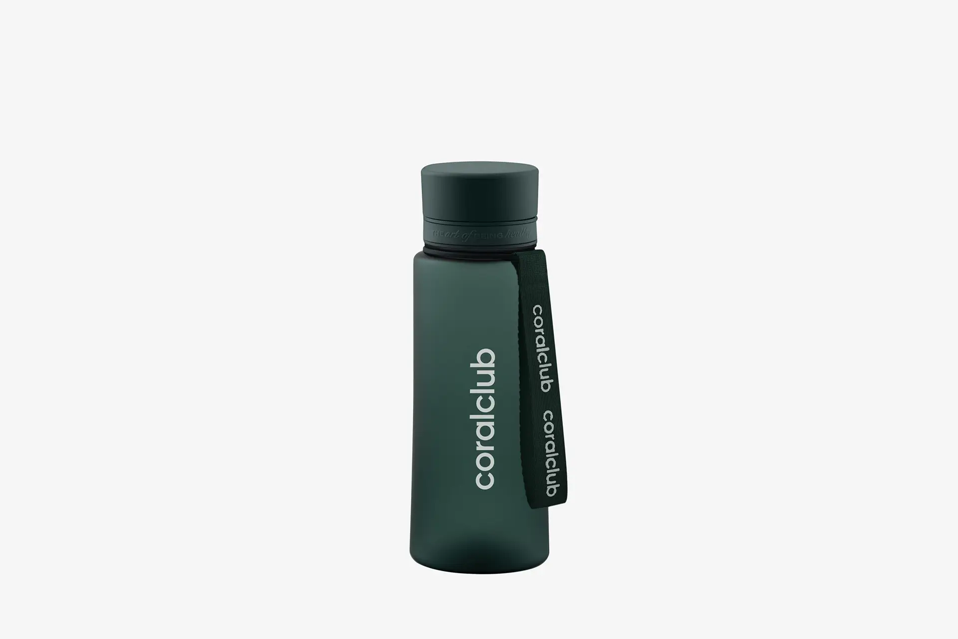 Botella de plástico coralclub, verde oscuro